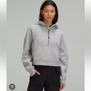 Lululemon oversized scuba in half zip. Dark heather grey